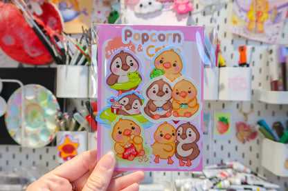 Popcorn & Crisp Ducks Sticker Set