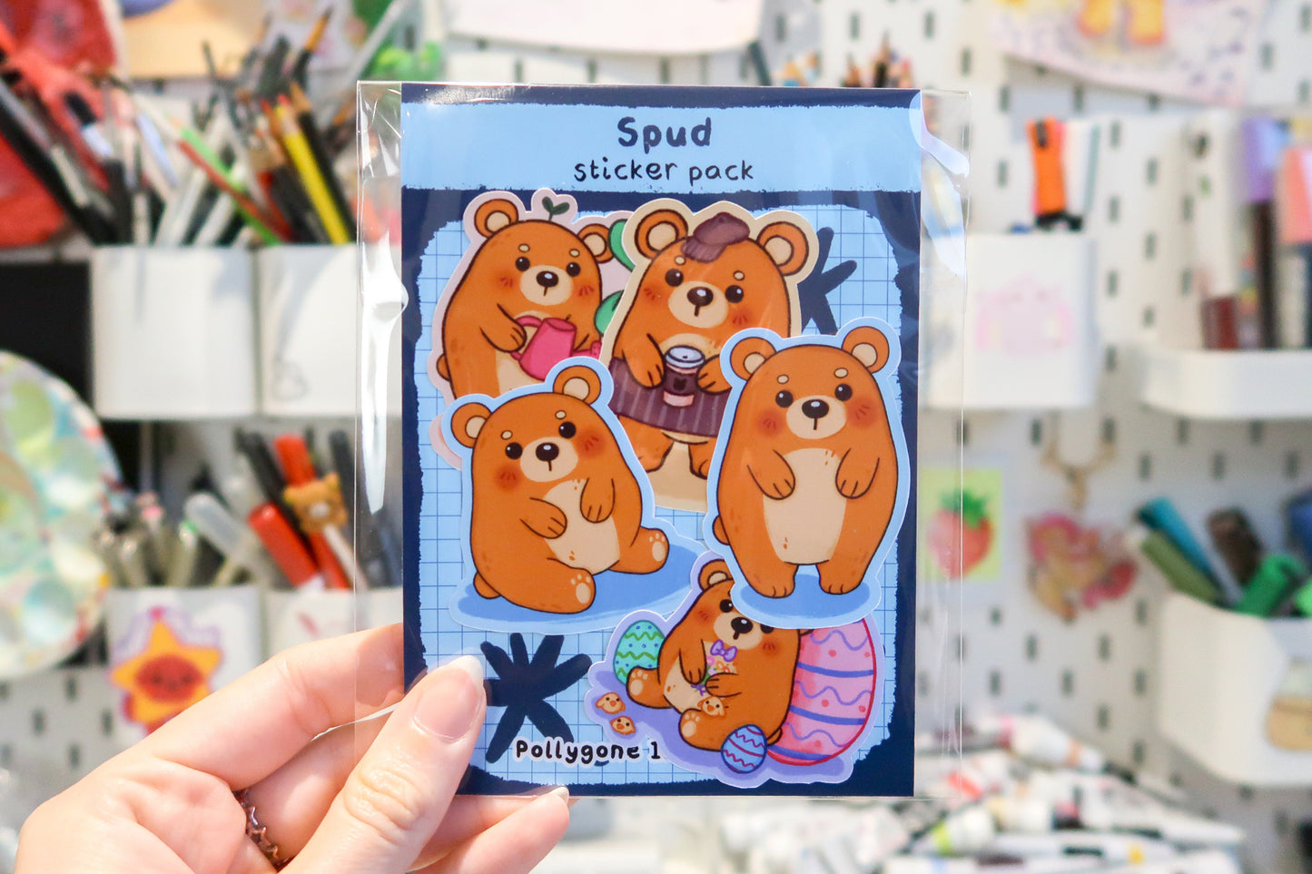 Spud Bear Sticker Set
