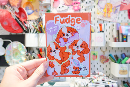 Fudge the Spaniel Sticker Set