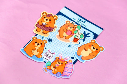Spud Bear Sticker Set