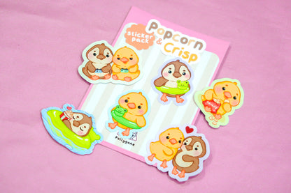 Popcorn & Crisp Ducks Sticker Set
