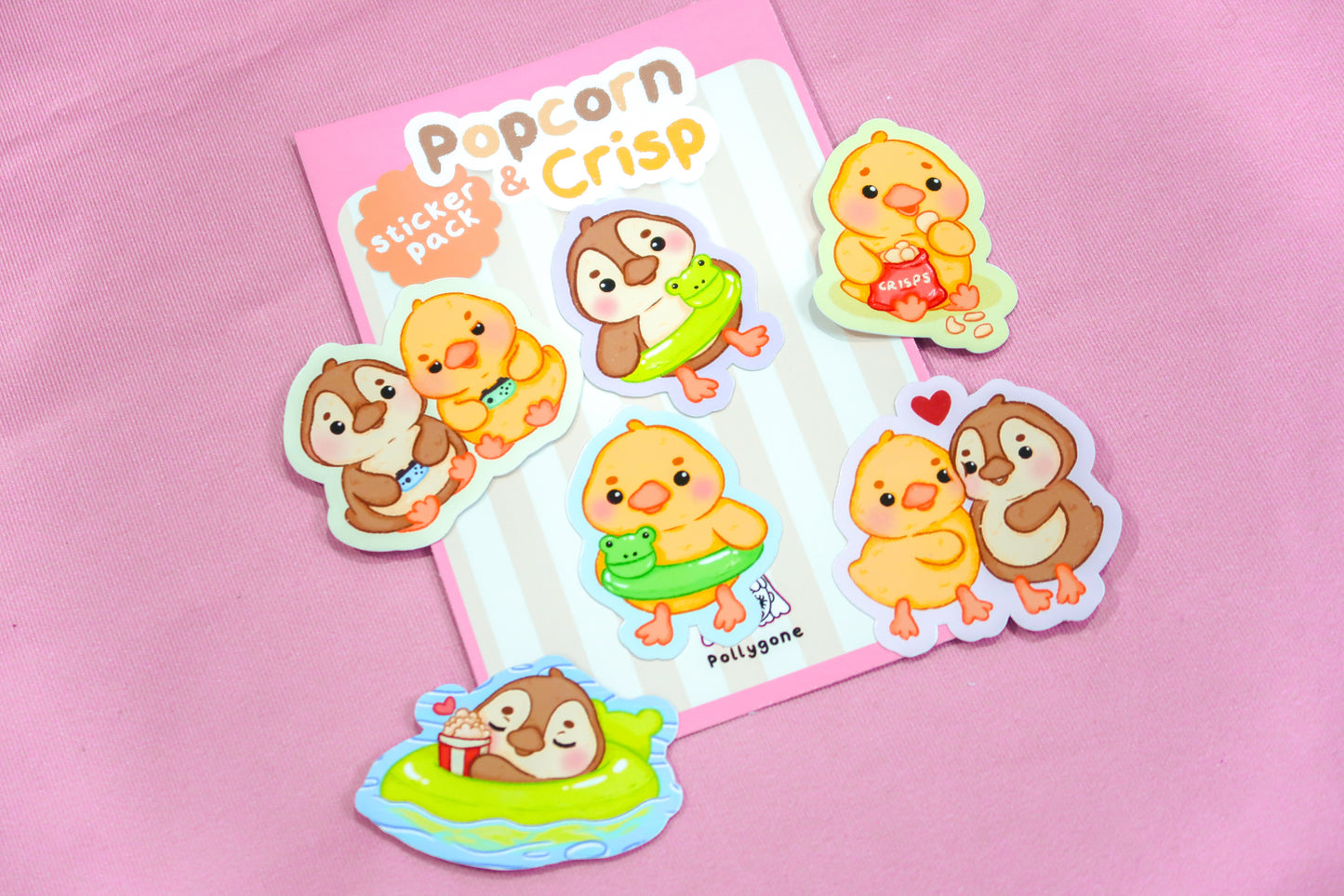 Popcorn & Crisp Ducks Sticker Set