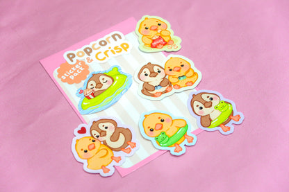 Popcorn & Crisp Ducks Sticker Set