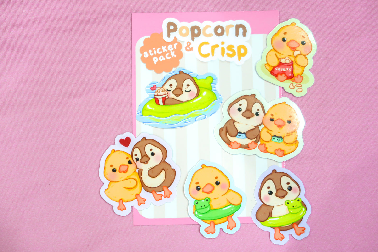 Popcorn & Crisp Ducks Sticker Set