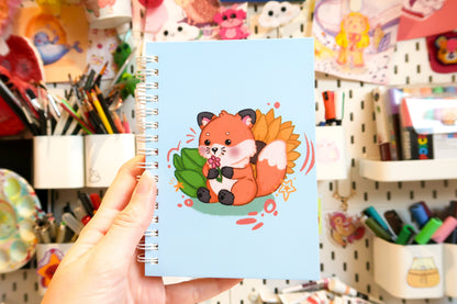 A6 Fox Notebook w/ Blank Paper