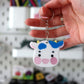 Blueberry Acrylic Cow keyring