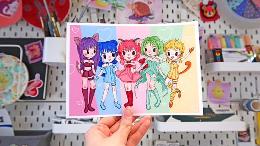 Mew Mew Power / Tokyo Mew Mew A5 Art Print
