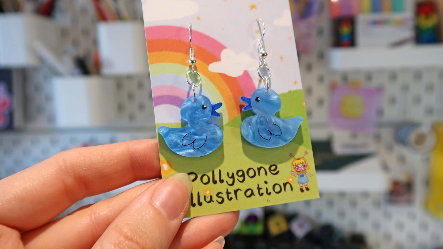 Rubber Duck  Dangly Earrings