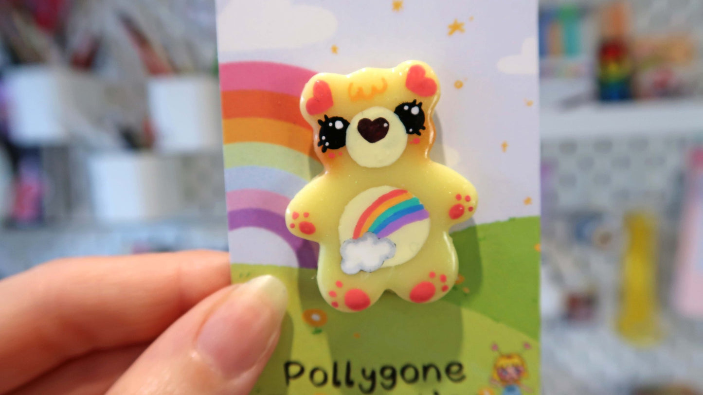 Handmade Clay Bear Badge Mystery Box Surprise