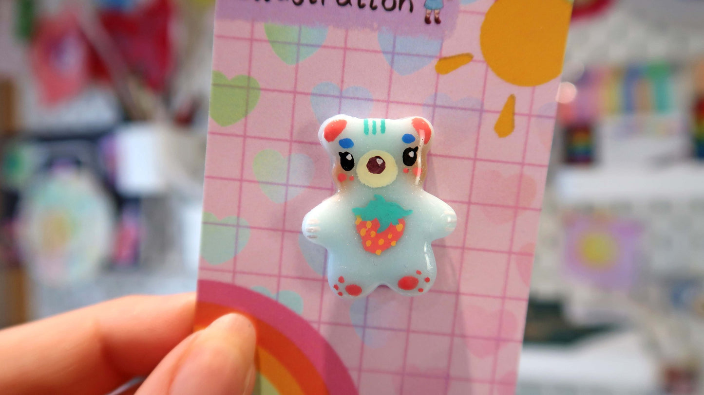 Handmade Clay Bear Pin Mystery Box Surprise