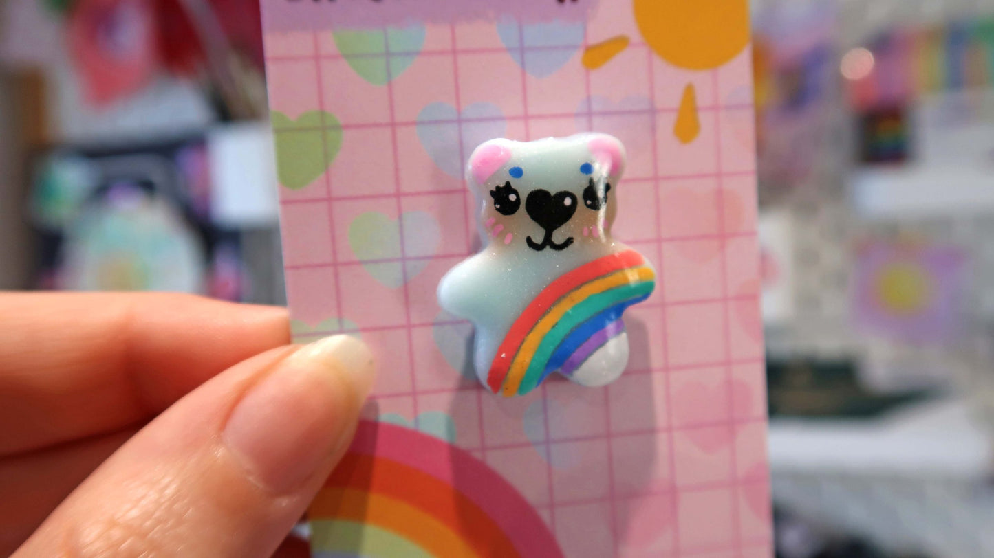 Handmade Clay Bear Pin Mystery Box Surprise