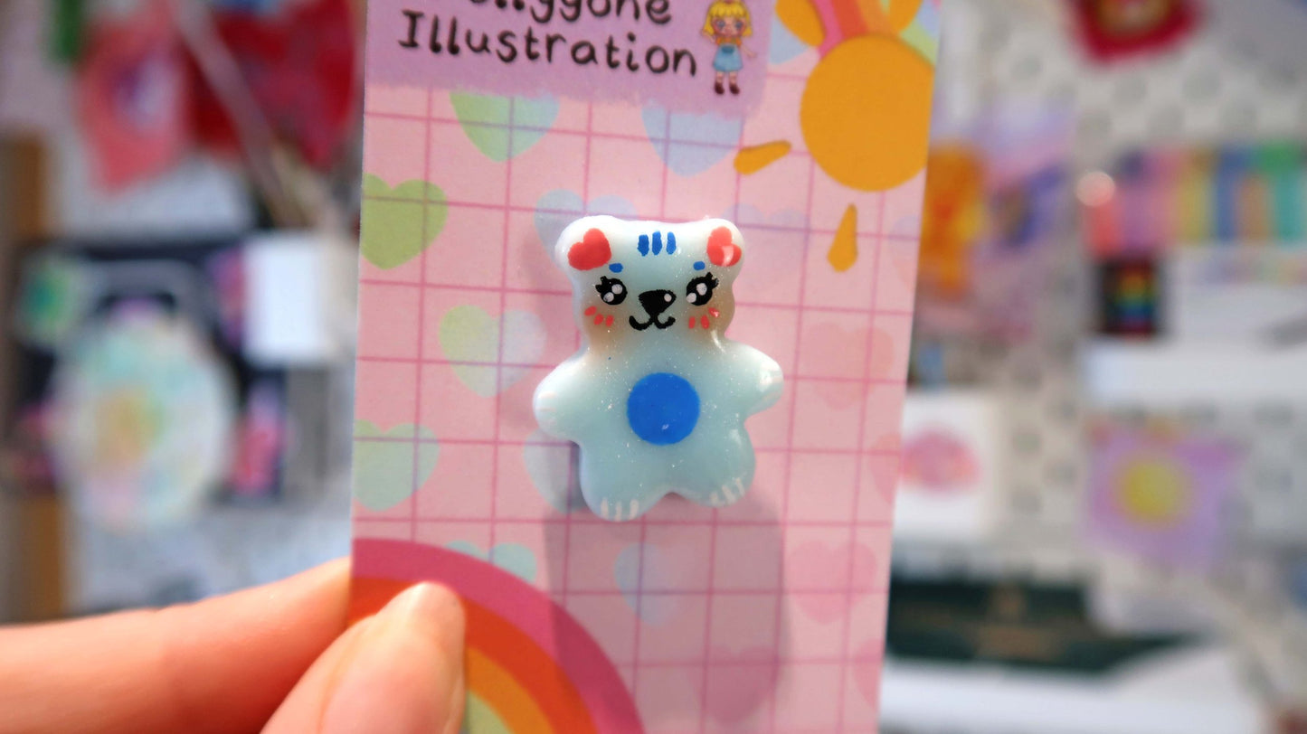 Handmade Clay Bear Pin Mystery Box Surprise