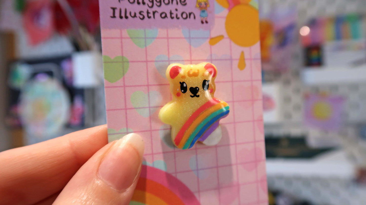 Handmade Clay Bear Pin Mystery Box Surprise