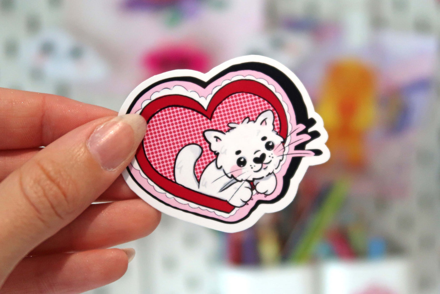 Heart Cat Sticker