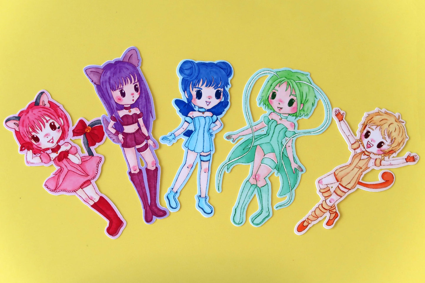 Mew Mew Power / Tokyo Mew Mew Vinyl Sticker Set (Pack of 5)