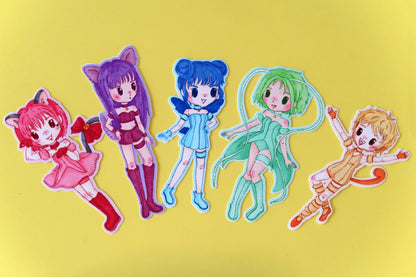 Mew Mew Power / Tokyo Mew Mew Vinyl Sticker Set (Pack of 5)
