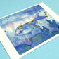 Whale Postcard Print