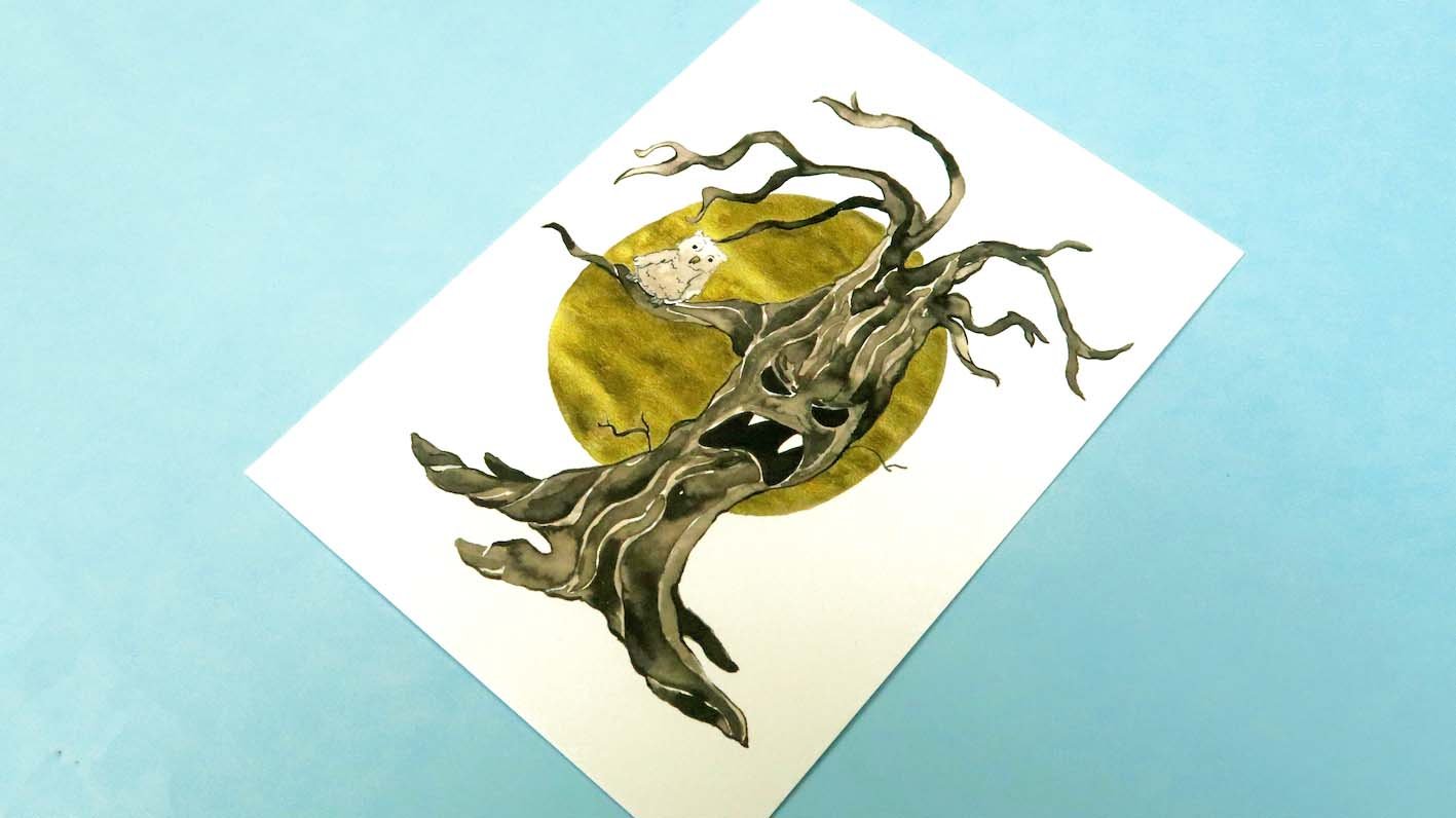 Spooky Tree Postcard Print