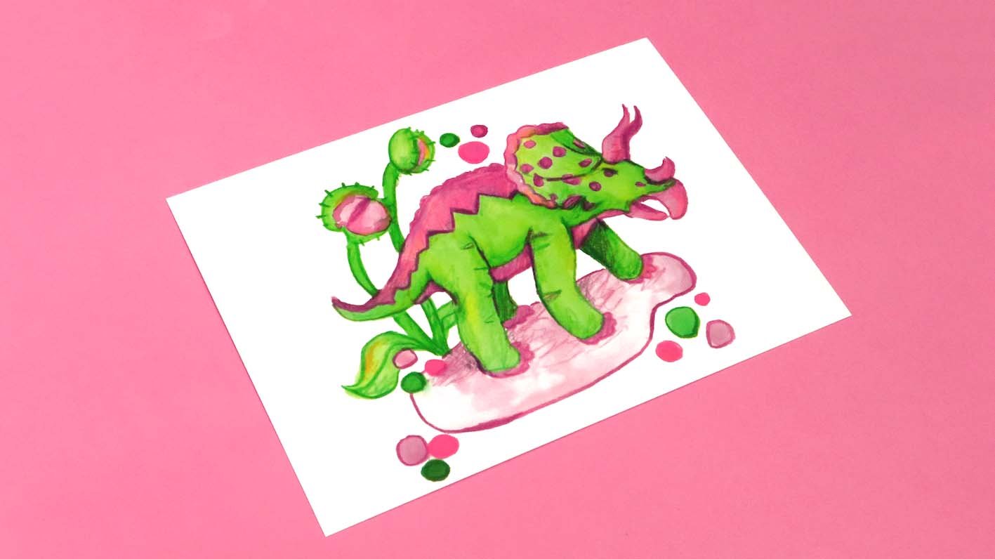 Dinosaur Postcard Print