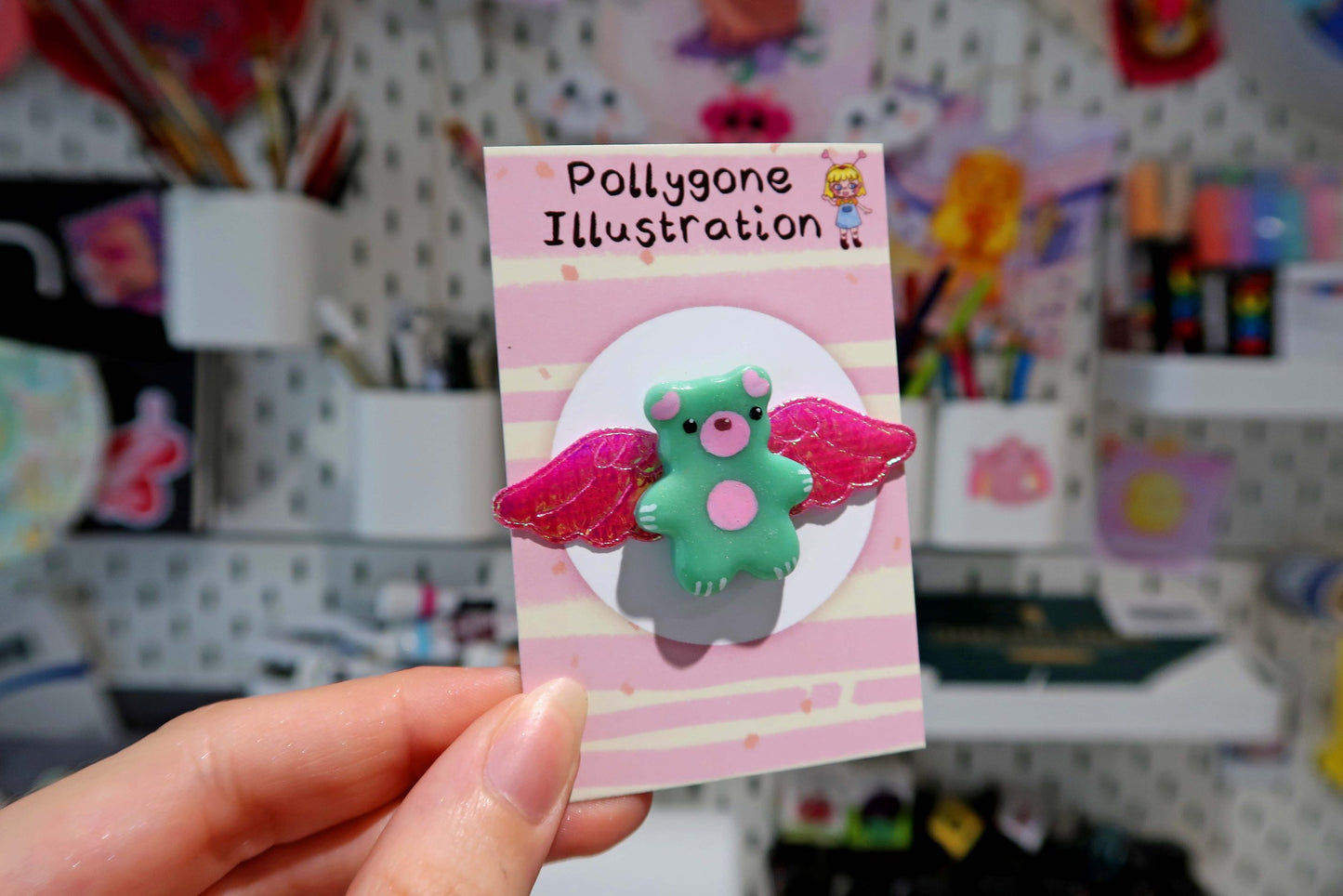 Handmade Clay Bear Pin Mystery Box Surprise