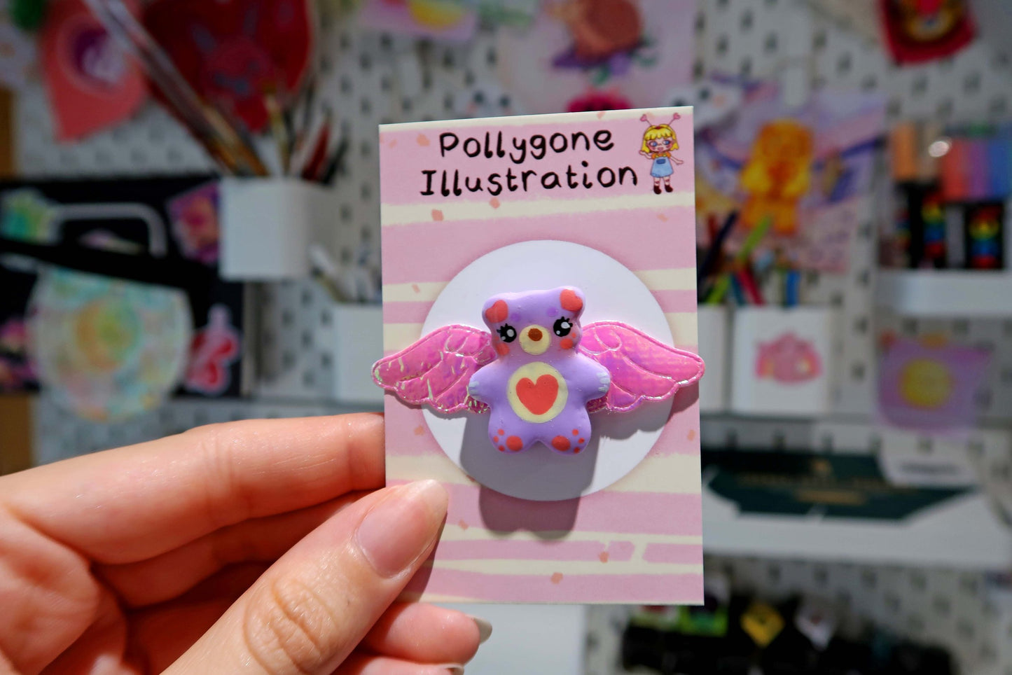 Handmade Clay Bear Pin Mystery Box Surprise