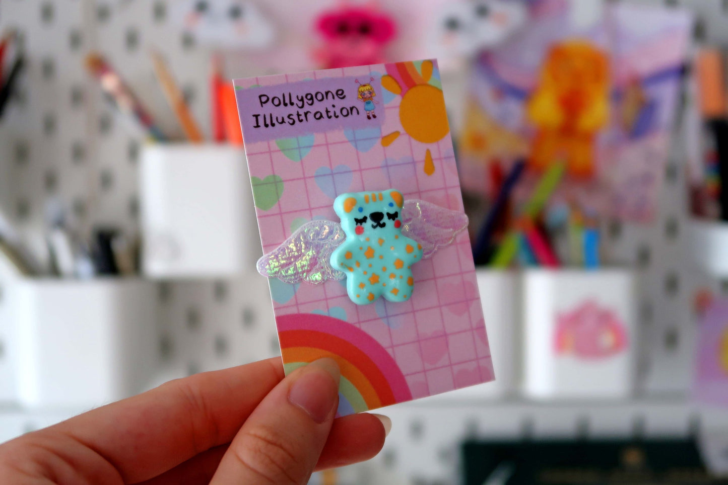 Handmade Clay Bear Pin Mystery Box Surprise