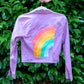 Purple Rainbow Jacket - Custom Painted - UK Size S