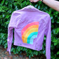 Purple Rainbow Jacket - Custom Painted - UK Size S