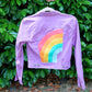 Purple Rainbow Jacket - Custom Painted - UK Size S