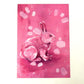 A5 Pink Rabbit Illustrated Art Print