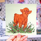 Highland Cow 140mm Mini Print