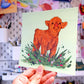 Highland Cow 140mm Mini Print