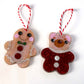 Bear and Gingerbread Man Christmas Decorations