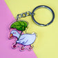 Duck acrylic keyring