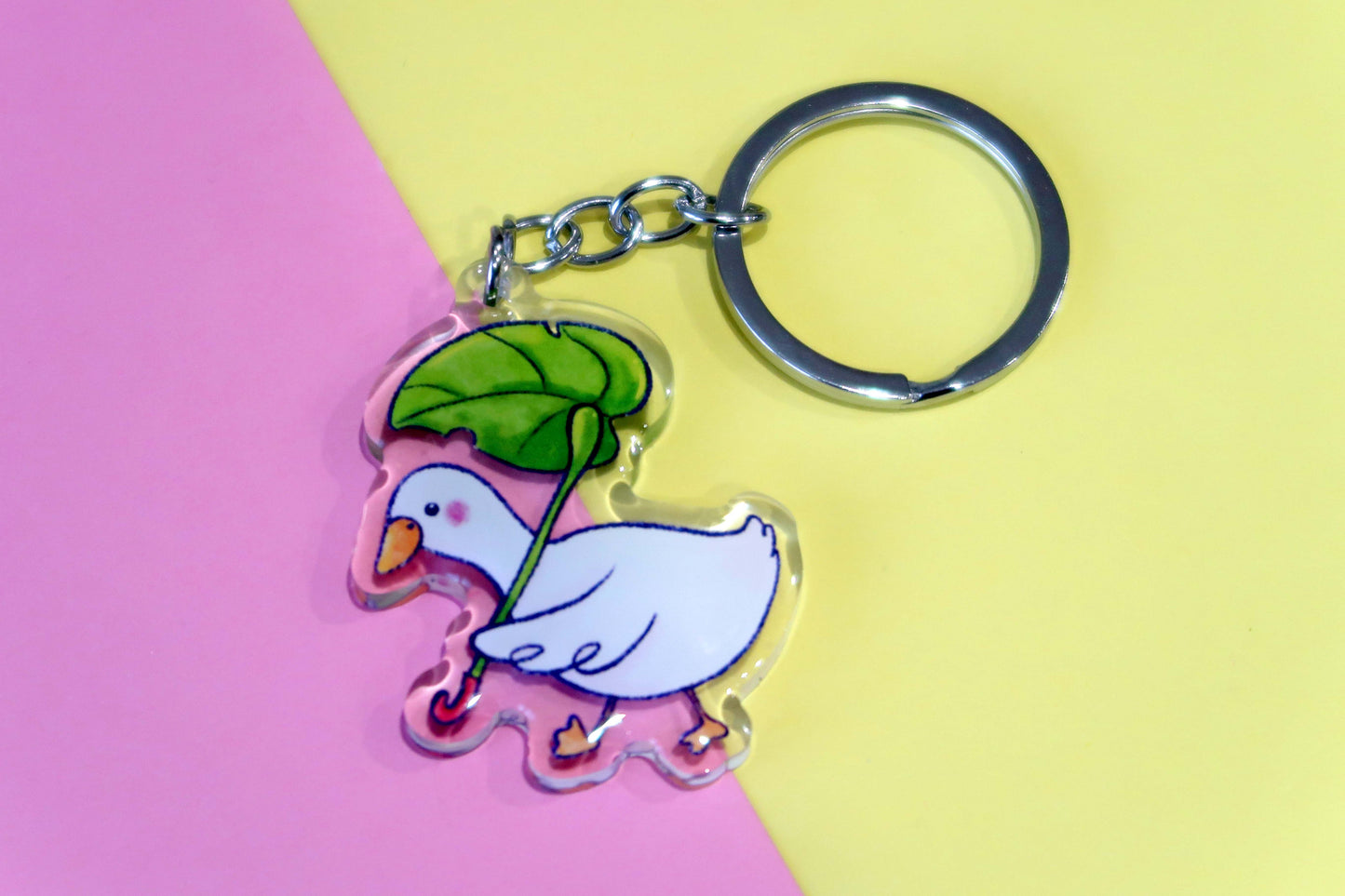 Duck acrylic keyring