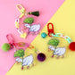 Duck acrylic keyring w/ charms