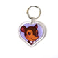 Animal Crossing New Horizons Amiibo Heart Keyrings
