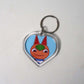 Animal Crossing New Horizons Amiibo Heart Keyrings