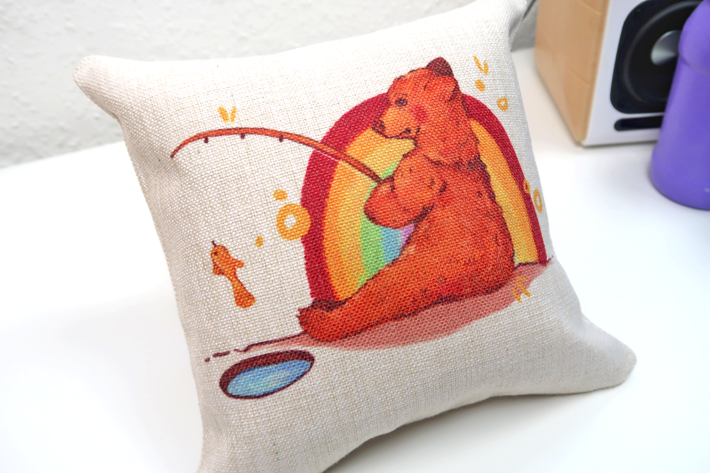 Rainbow Bear Cushion