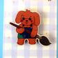 Artie Dog Wooden Pin