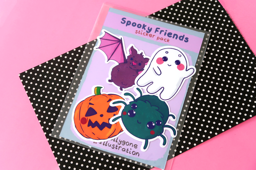 Spooky Friends Vinyl Sticker Set (Pack of 4)