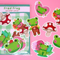 Fred Frog Vinyl Sticker Set (Pack of 7)