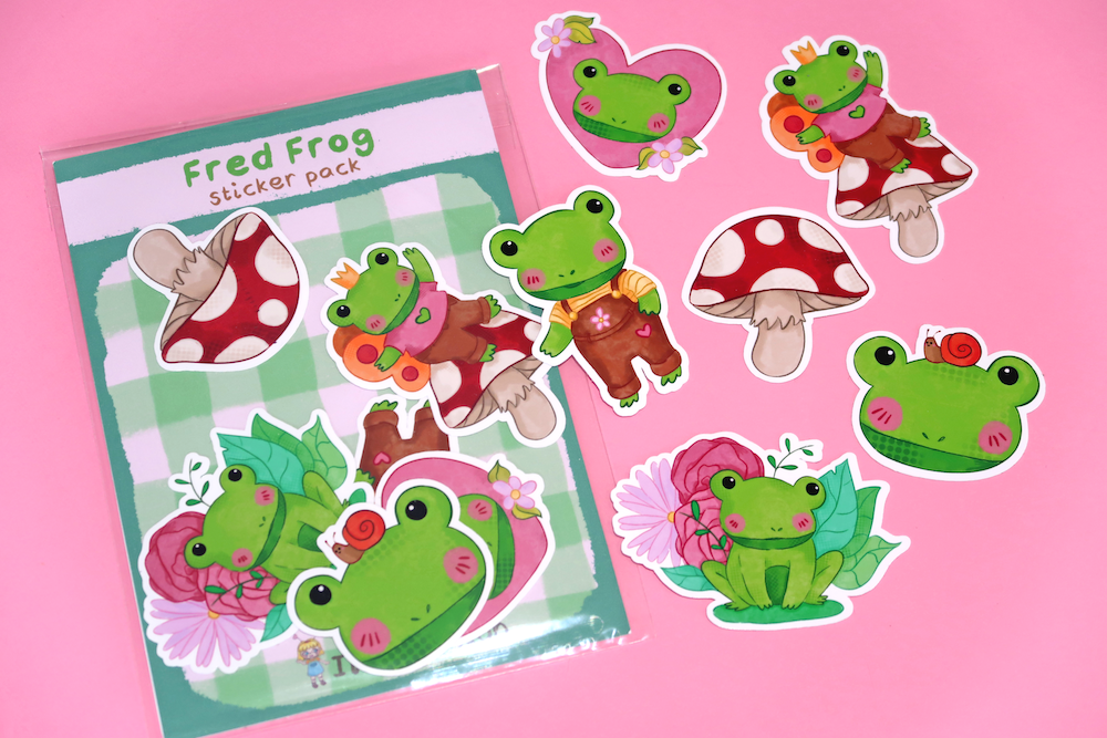 Fred Frog Vinyl Sticker Set (Pack of 7)