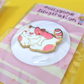Sitting Enamel Love Heart Cat Pin
