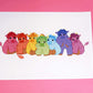Rainbow Highland Cow A5 Print