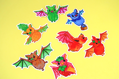 Fruit Bats Magnets Set (Pack of 7)