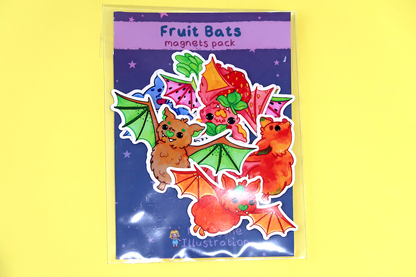 Fruit Bats Magnets Set (Pack of 7)