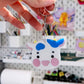 Blueberry Acrylic Cow keyring